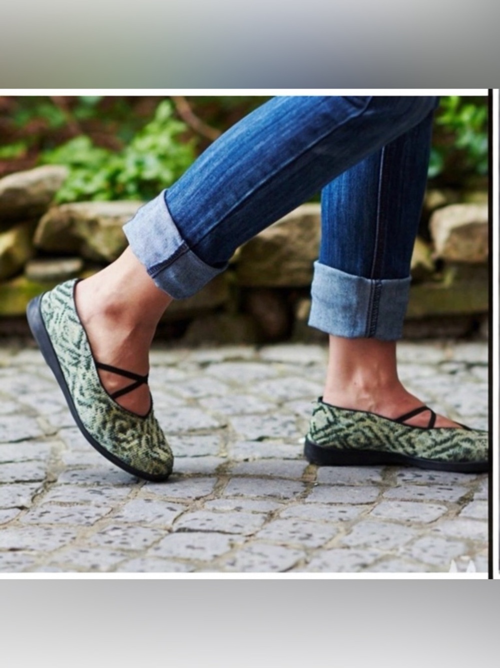 Apropos Mojito Moss SS Flats Women’s Size 8 Shoes Green Black Slip On